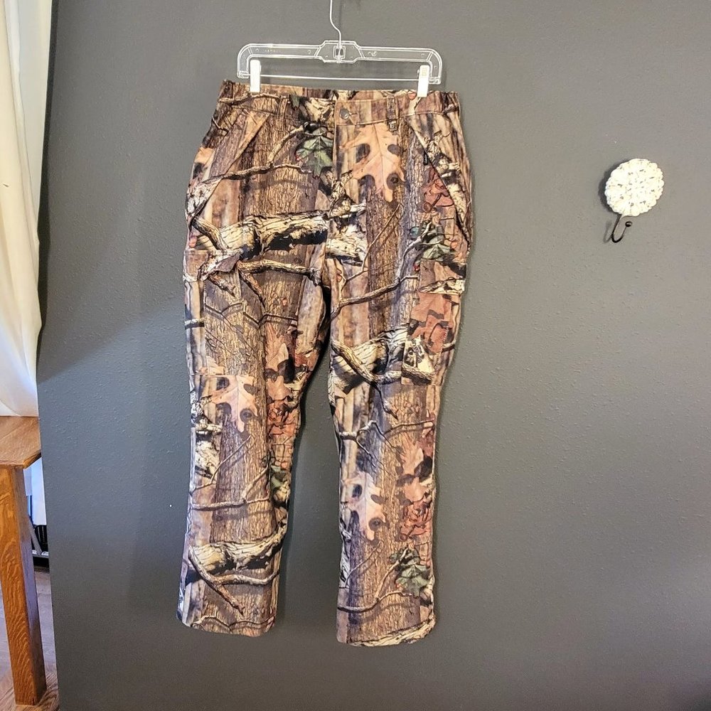 Cabela’s Dry Plus Hunting Pants Mens Size 36X31 Camo Seclusion 3D Green Brown